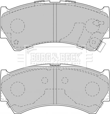 BORG & BECK Комплект тормозных колодок, дисковый тормоз BBP1827